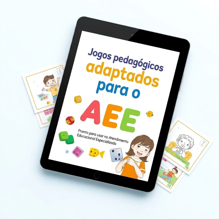 Mockup do Bônus 1: Jogos Pedagógicos Adaptados para o AEE