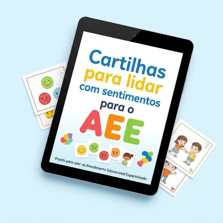 Mockup do Bônus 3: Cartilhas para lidar com sentimentos